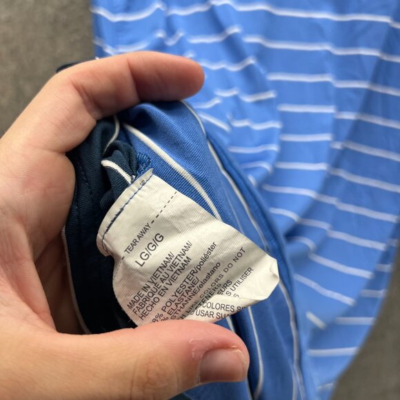 Under Armour Polo Shirt Mens Large Blue Heatgear Loose Fit Preppy Dress UA - Picture 7 of 11